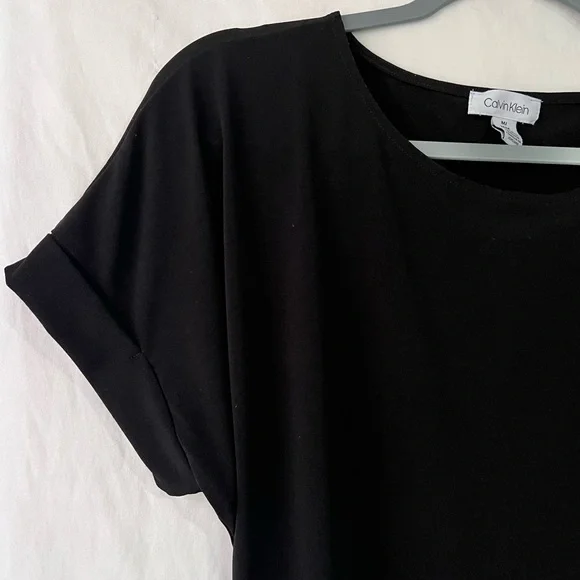 Calvin Klein Black Tunic Style Top Women’s Size Medium - Picture 3 of 5